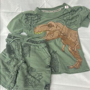 Kids Green Dinosaur Matching Set